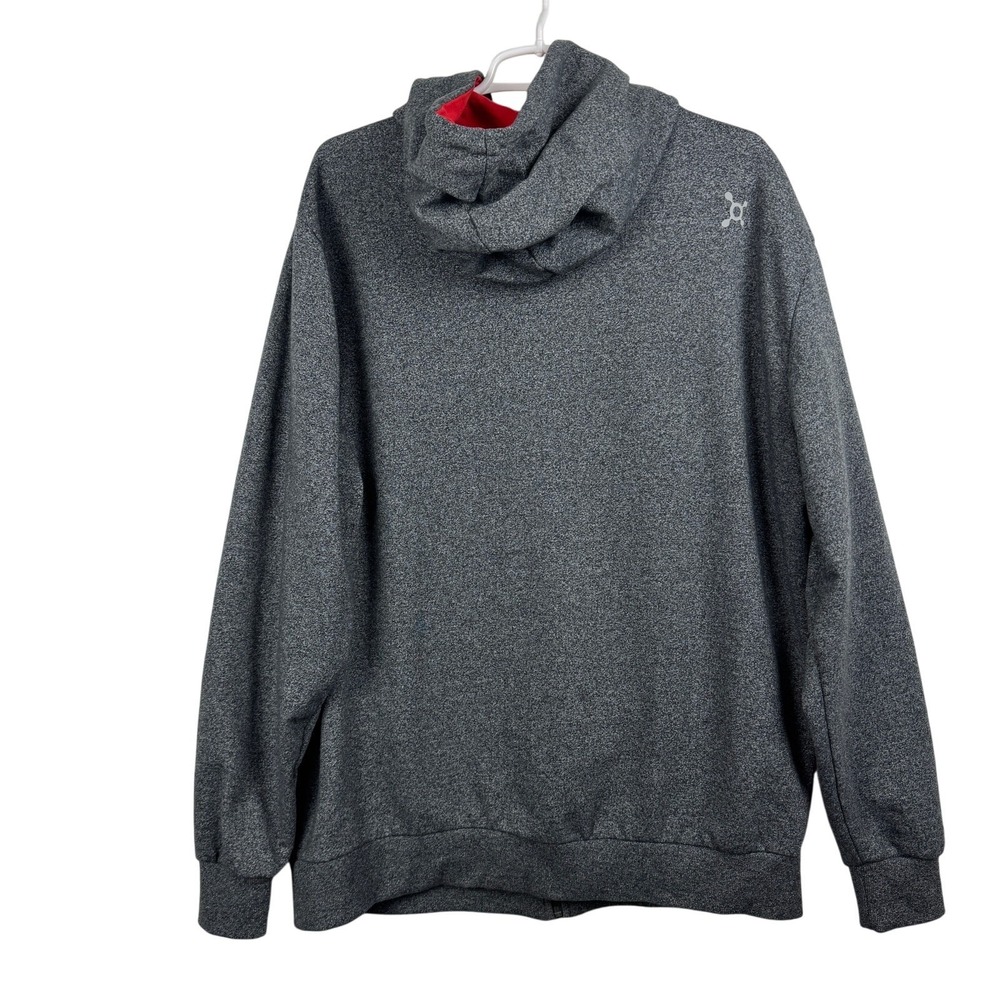 Orangetheory Fitness Mens XXL Full Zip Cotton Blend Hoodie Jacket Gray Red Trim - Picture 3 of 10